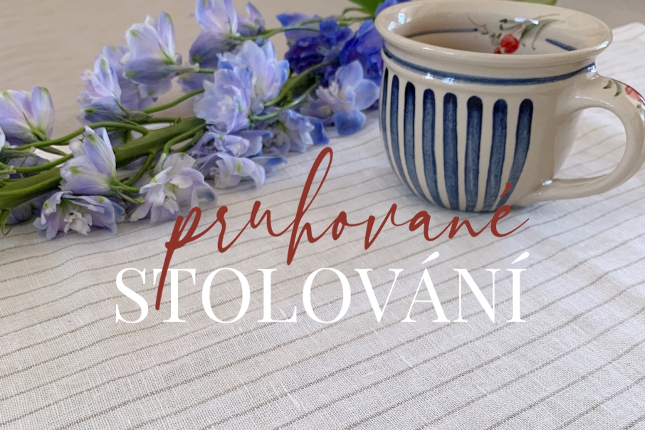 pruhovaný běhoun lněný