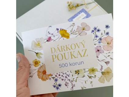 dárkový poukaz lněné 500