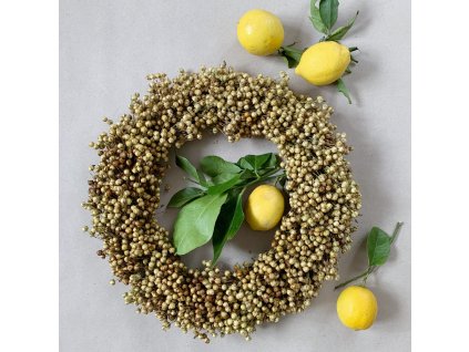 přírodní lněný věnec