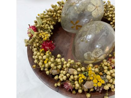 jarní lněný věnec