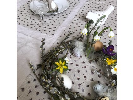 jarní velikonoční běhoun 100% len