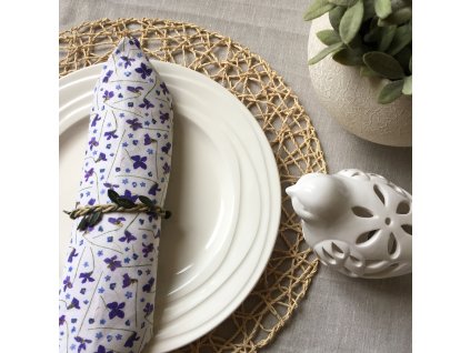 jarní ubrousek Fialky