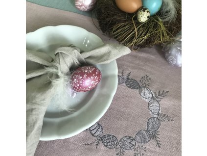 velikonoční prostírání lněné vyšívané