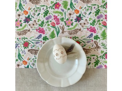 jarní velikonoční běhoun 100% len