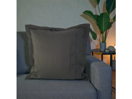 lněný polštář černý