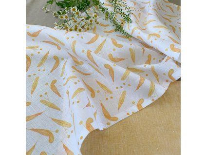 lněný ubrus květy lípy