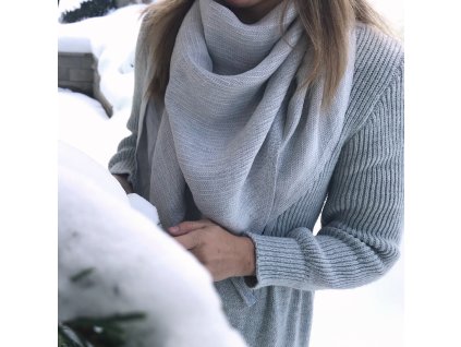 lněný zimní šátek