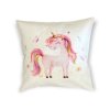 Lněný polštář jednorožec