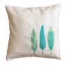 lněný polštář tyrkysový