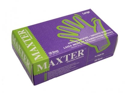 vysetrovaci rukavice maxter latex pudrovane 100 ks 4689