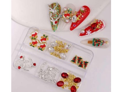 Các loại đá trang trí móng Noel 30psc