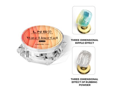 Wave Liner Gel 15ml là loại gel đặc biệt dùng để tạo hiệu ứng gợn sóng 3D sống động