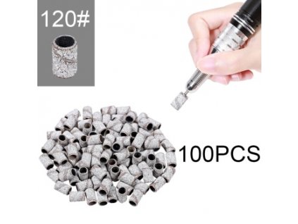 BRUSNÉ VÁLEČKY NA NEHTY MEDIUM 120# Bílý 100ks