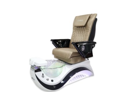 Luxusní pedikérské spa křeslo s masáží - Light Gold