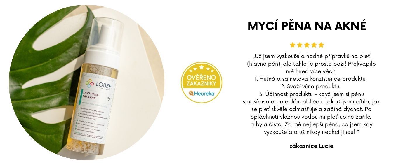 Mycí pěna na akné recenze LOBEY