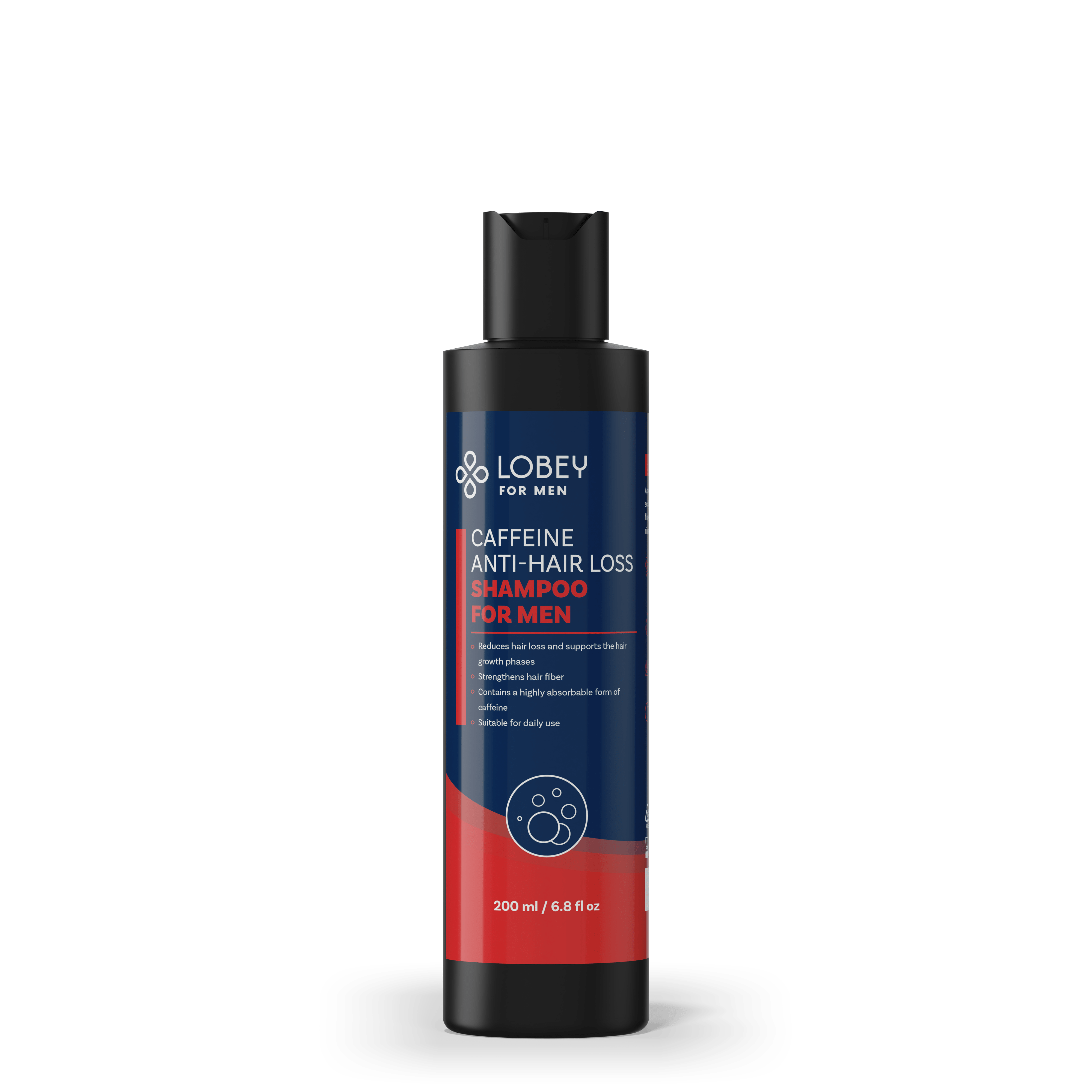 LOBEY® Men Kofeinový šampon proti padání vlasů pro muže | 200 ml