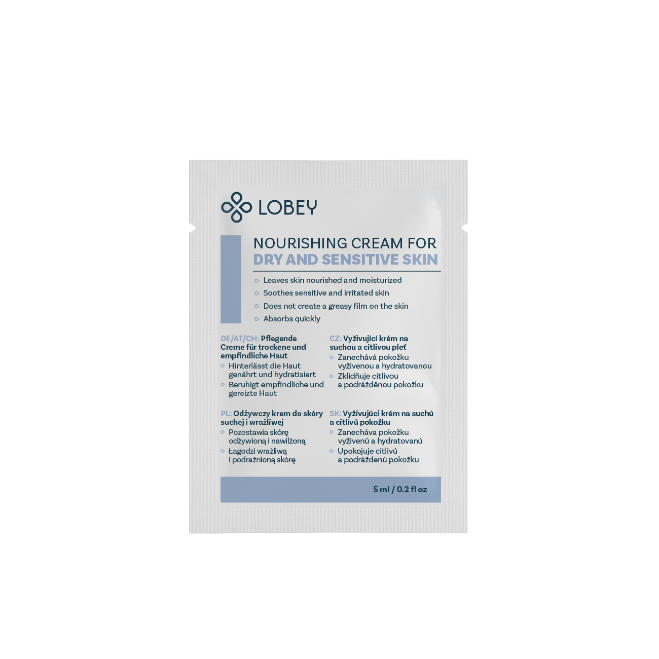 LOBEY® Classic Tester Vyživující krém na suchou a citlivou pleť | 3 ml