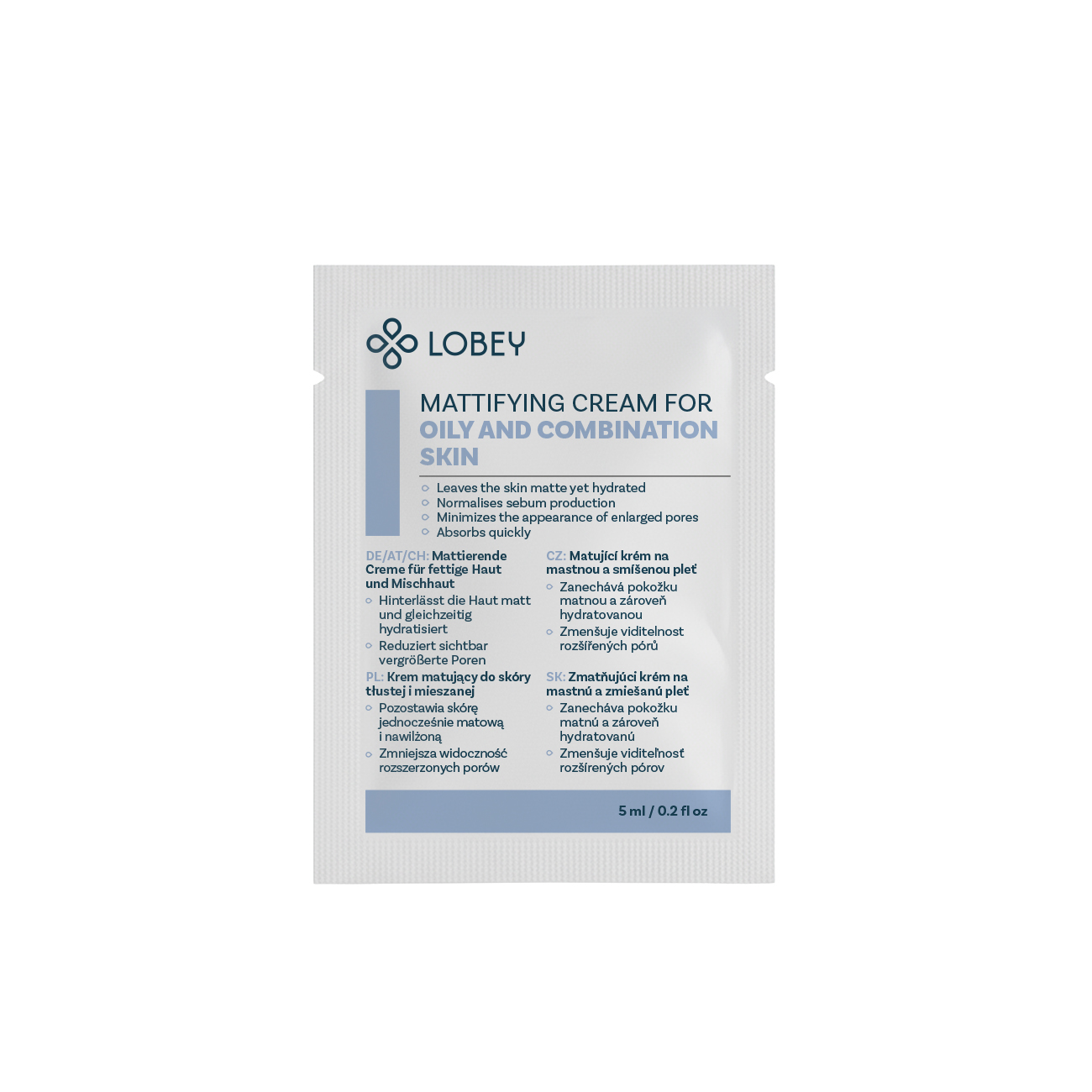 LOBEY® Classic Tester Matující krém na mastnou a smíšenou pleť