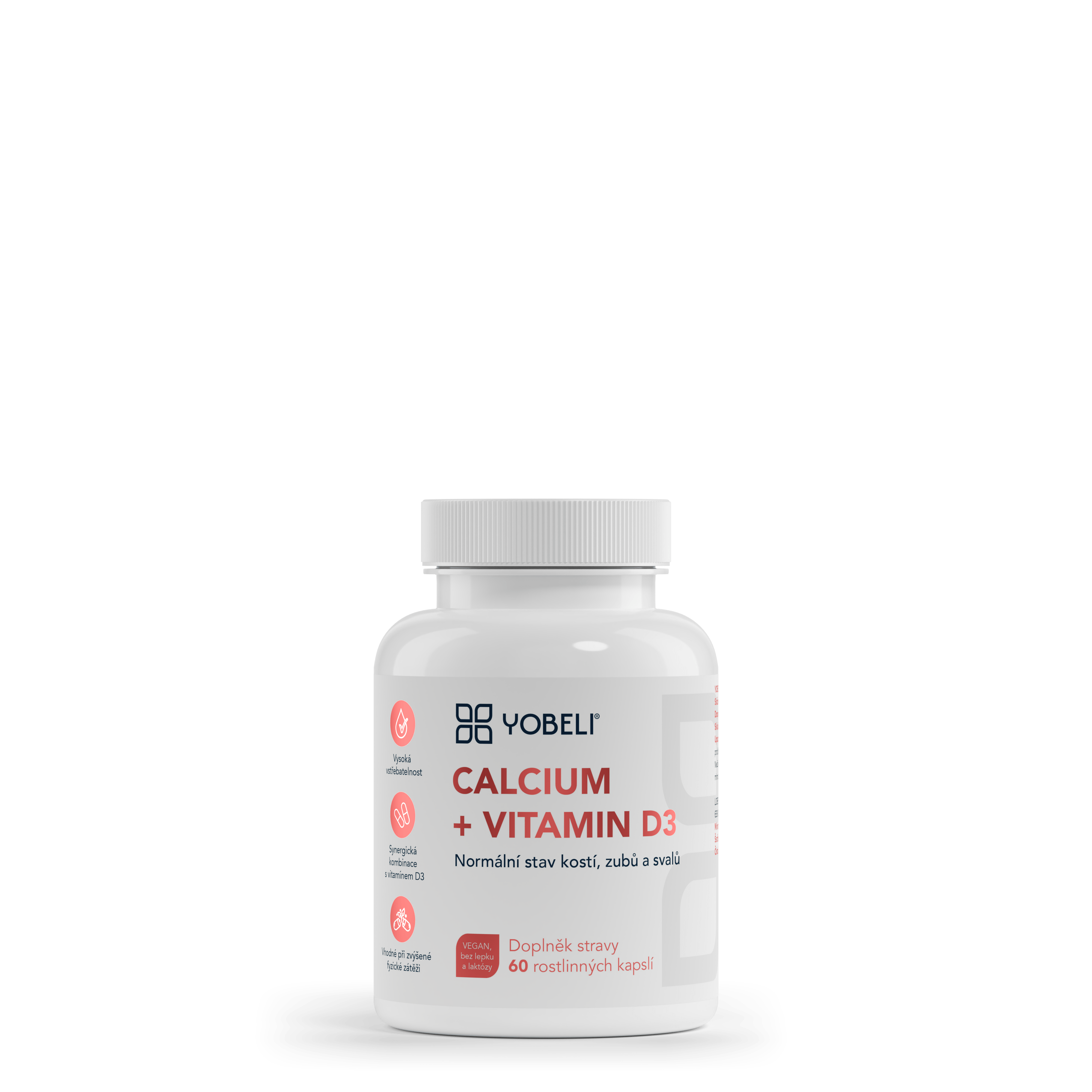 YOBELI® Vápník + vitamín D3 YOBELI | 60 kapslí