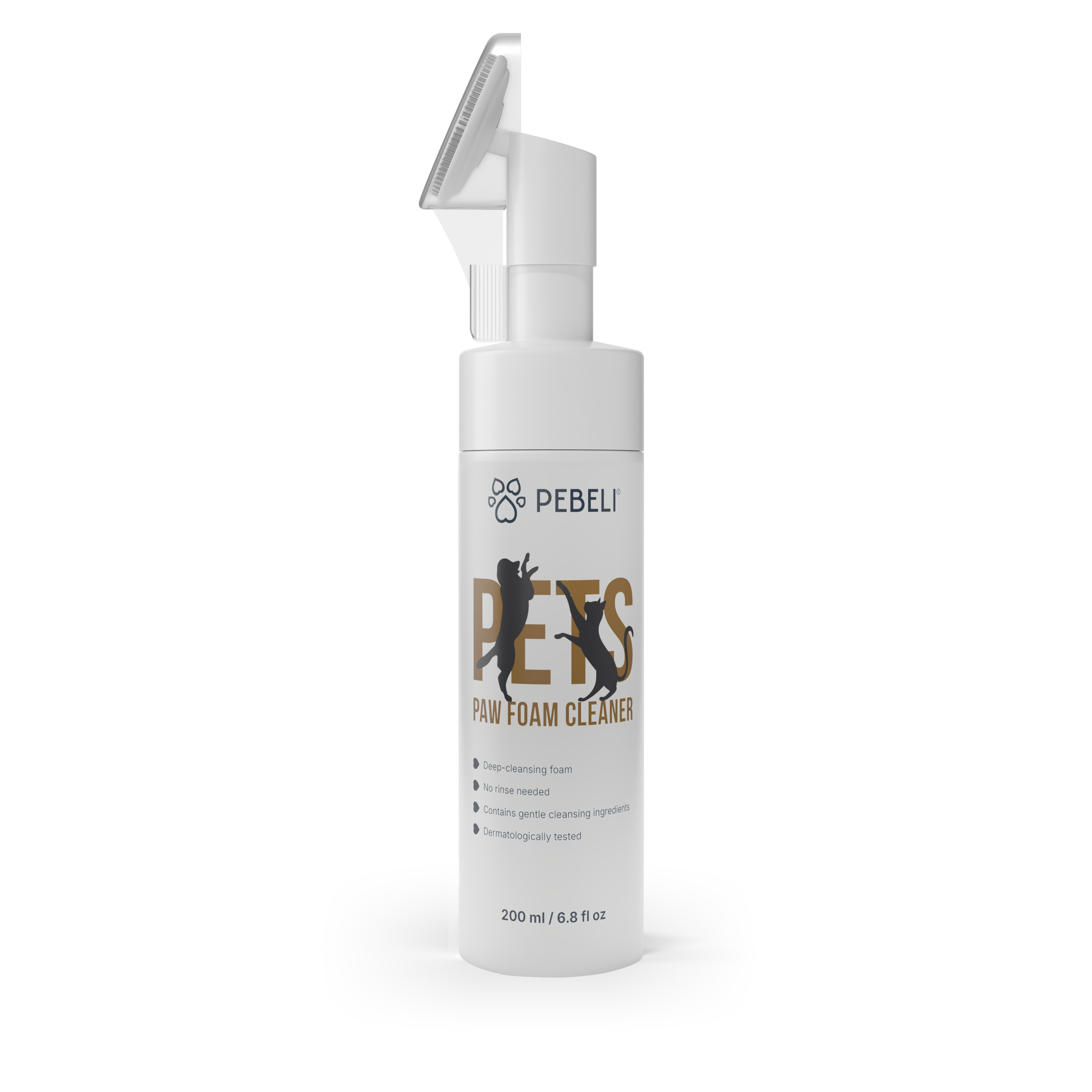 PEBELI Pěnový čistič tlapek pro psy a kočky | 200 ml