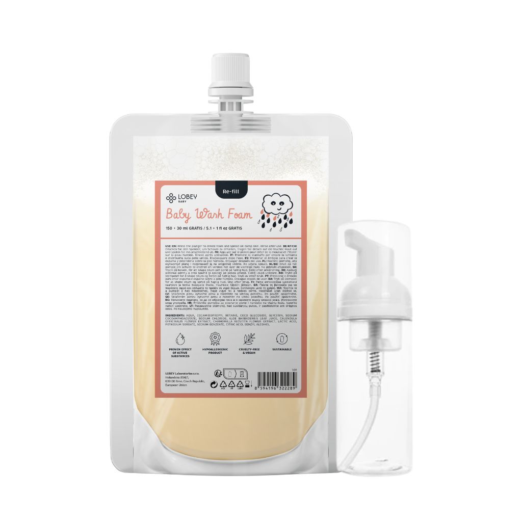 LOBEY® Classic ReSáček Mycí pěna pro miminka + cestovní lahvička zdarma