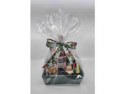 Dárkový koš s růžovým vínem