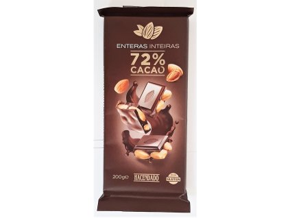 Čokoláda hořká s celými mandlemi 72% 200g