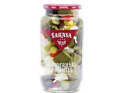 Banderillas s krájenou okurkou pikant- Sarasa 900g