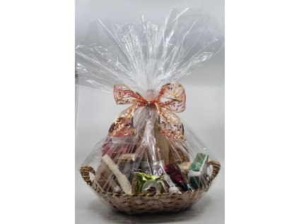 Dárkový koš s červeným vínem