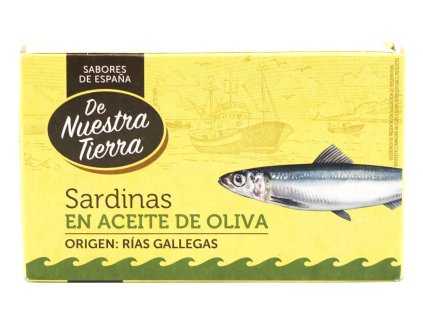 Sardinky v olivovém oleji De Nuestra Tierra 115 g