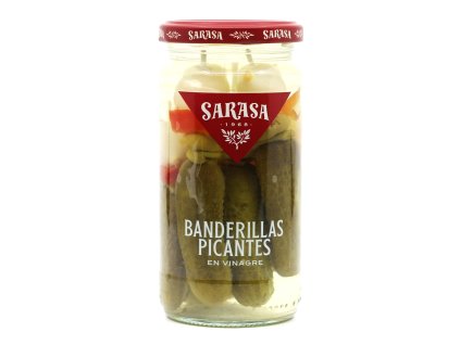 Banderillas s celou okurkou pikant-Sarasa 360g