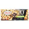 Čokoláda Valor hořká 70% s lískovými oříšky 250g