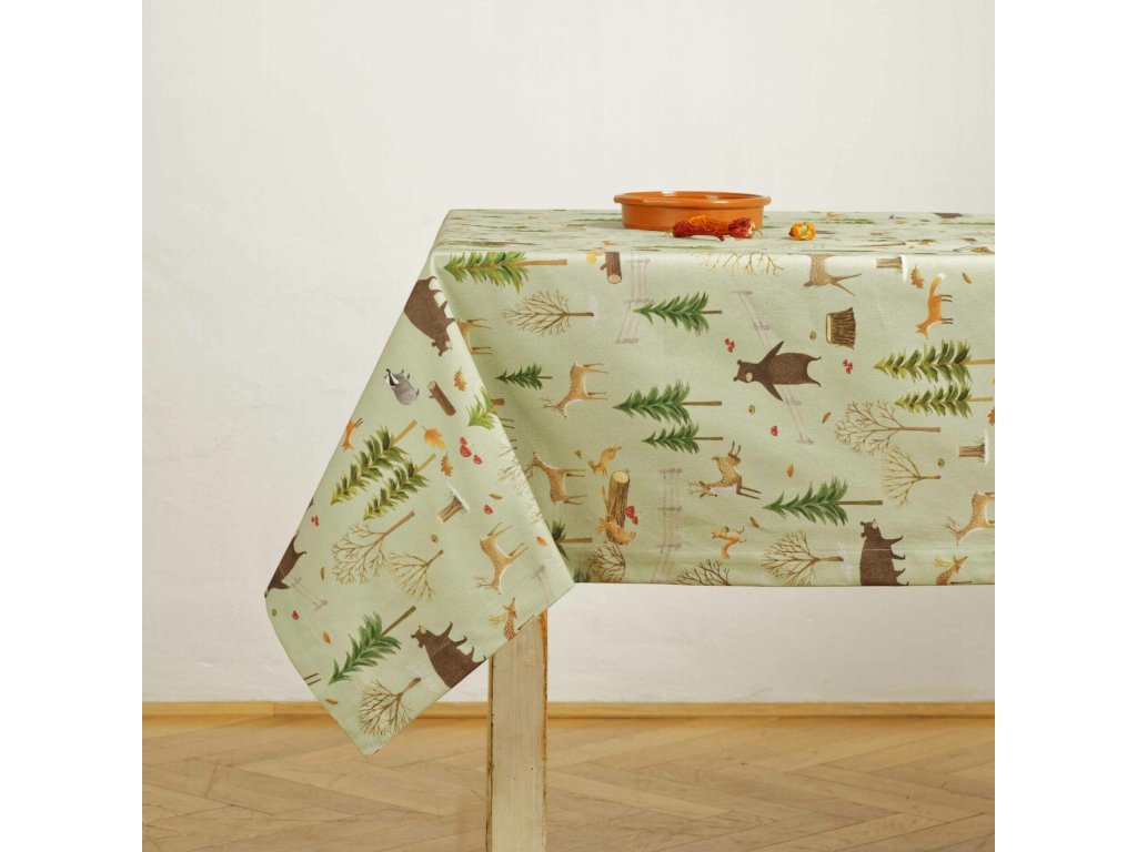 Baumwolltischdecke - Grüner Wald