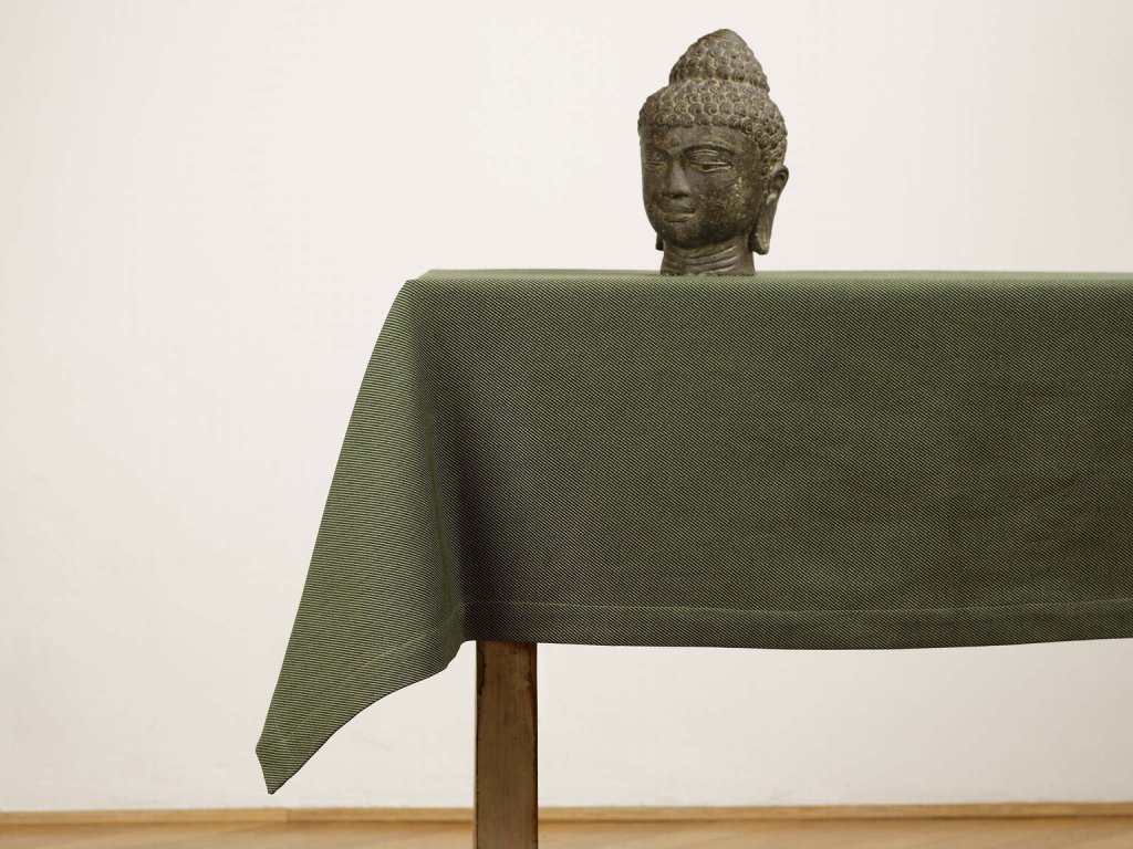 Cotton tablecloth - Dobby Green
