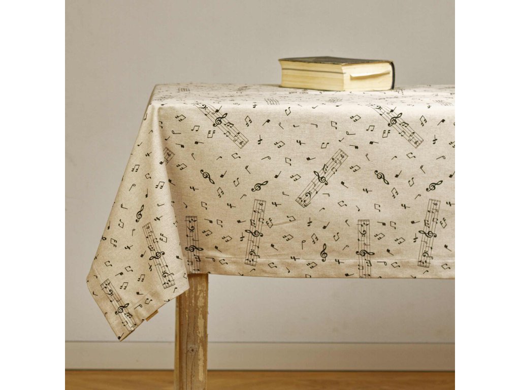 Cotton tablecloth - Music Notes