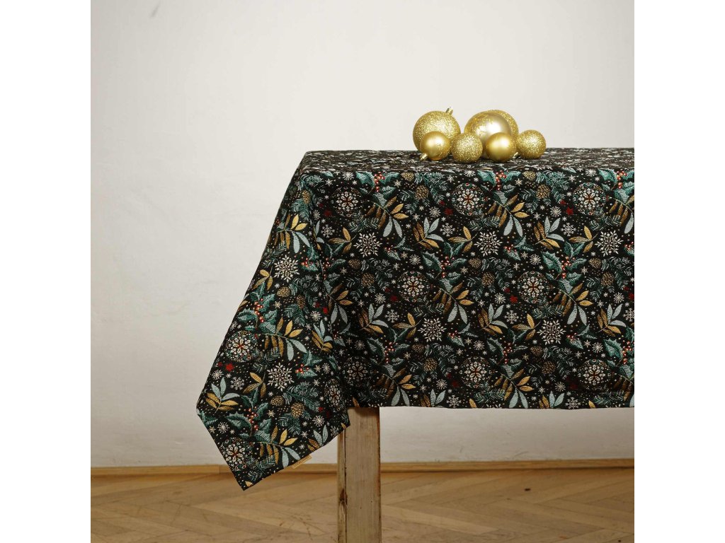 Christmas tablecloth - Moon green