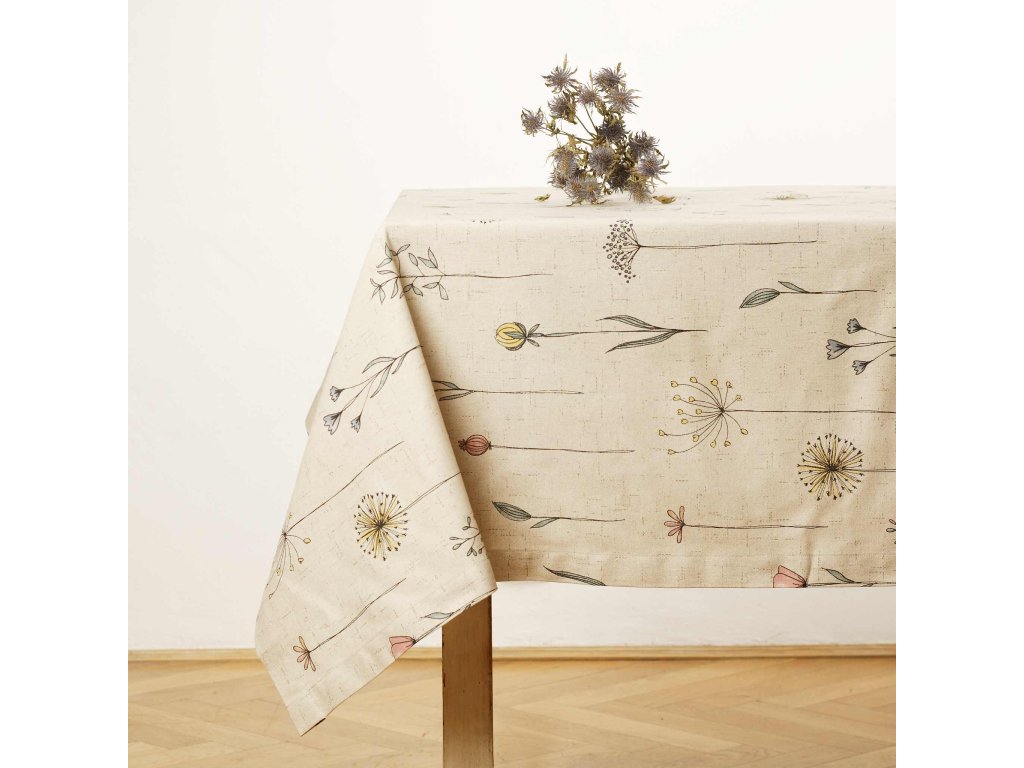 Baumwolltischdecke - Wiesenblumen II