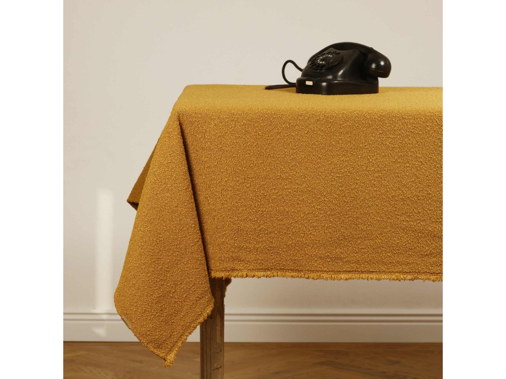 Tischdecke - Boucle mustard