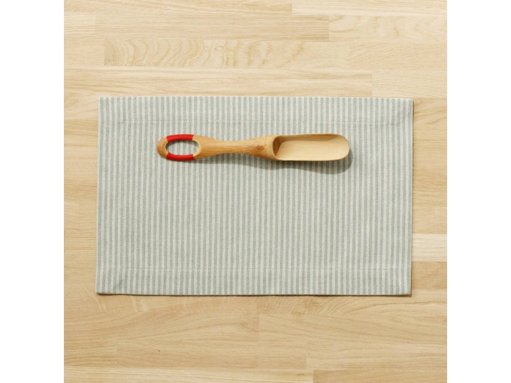 Tischsets 2er Set  - Grüner Streifen Jacquard