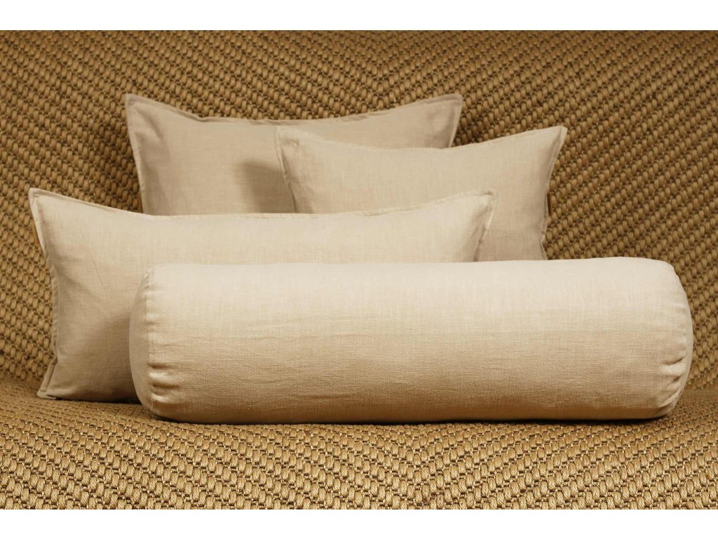 Lněný polštář Len stonewashed sand