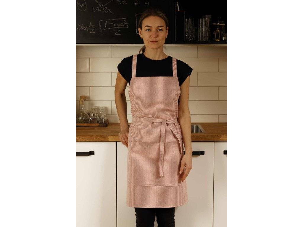 Apron - Pink strip