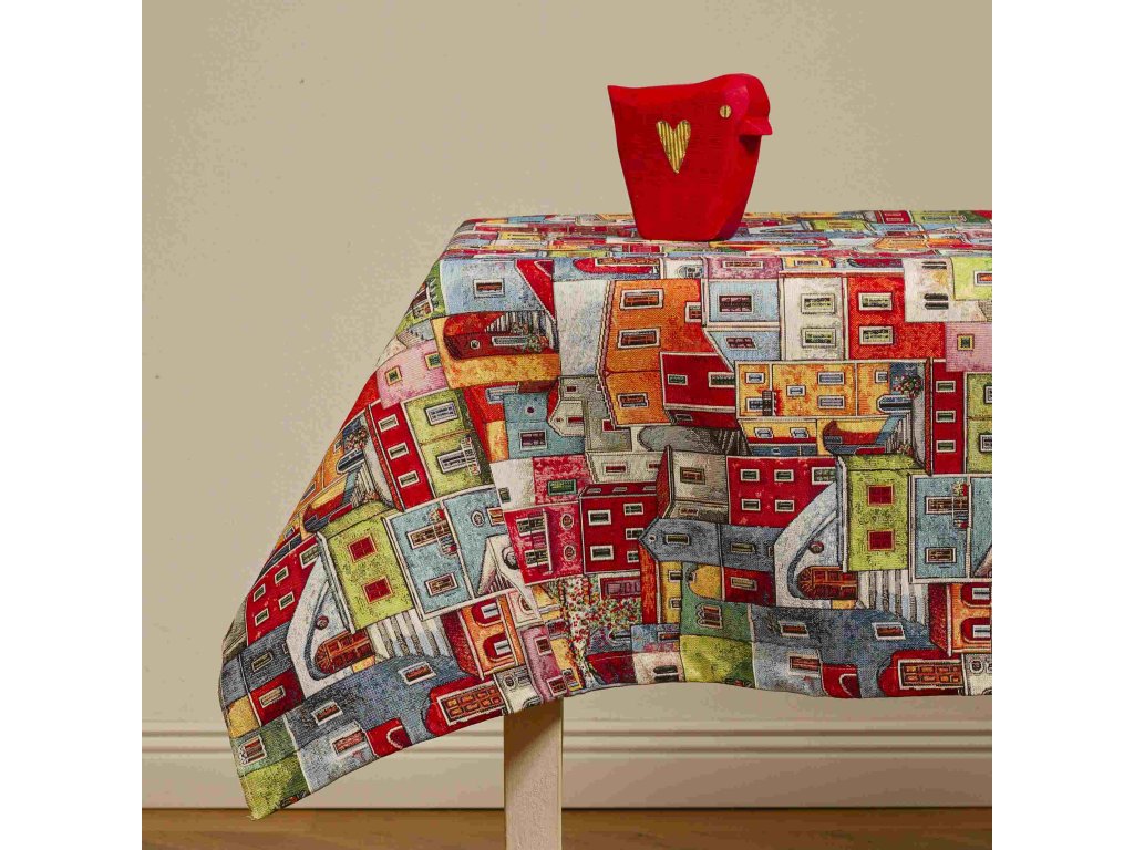 Tapestry tablecloth - Happy village