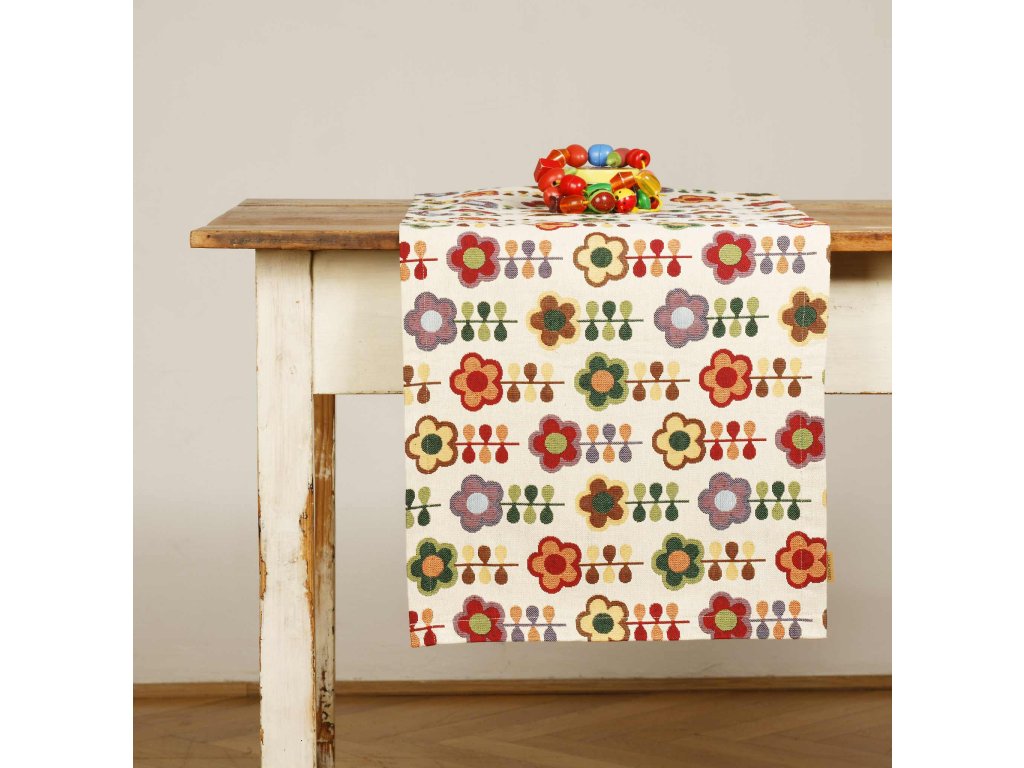 Běhoun na stůl - Retro flower