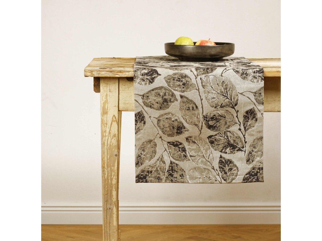 Běhoun na stůl - Platino leaves