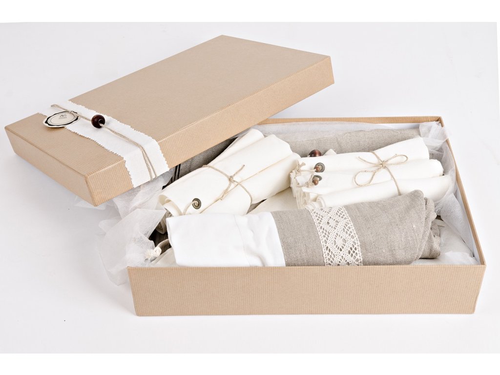 Geschenkset - Leinen weiß