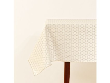 Schmutzabweisend Tischdecke - Beige Punkt Jacquard