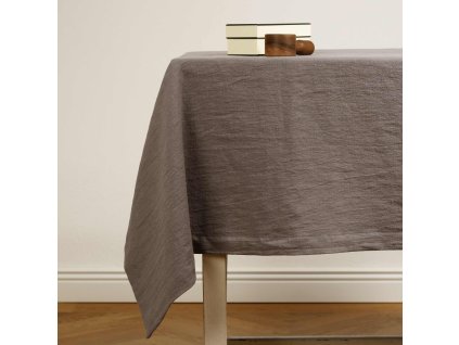 Ľanový obrus - Ľan stonewashed gray