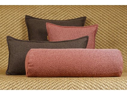 Obliečka na vankúš - Boucle gray/pink