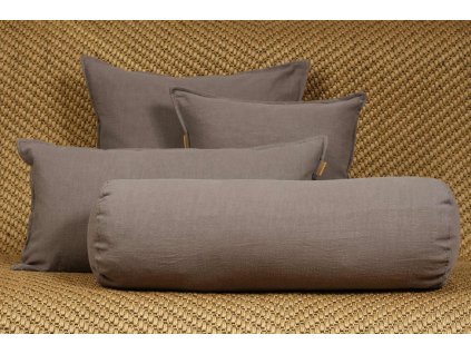 Lněný polštář Len stonewashed gray