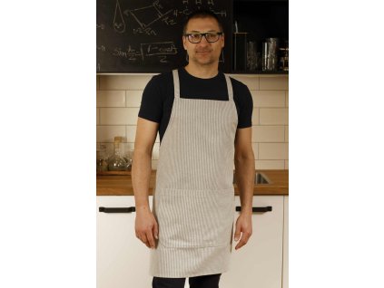 Apron - Gray stripes